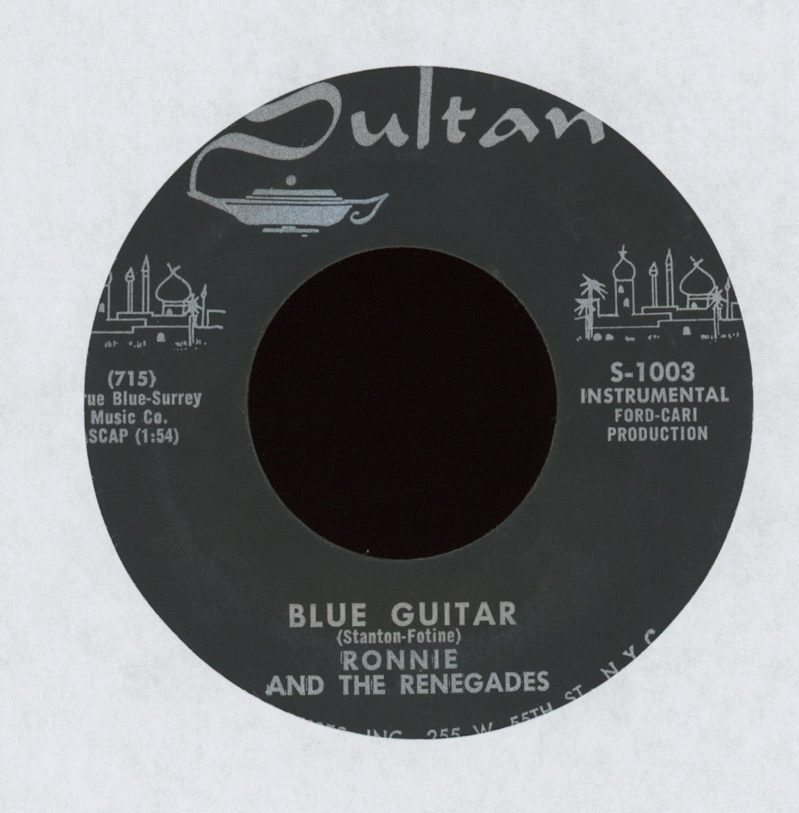 The Social Outcasts - Mad / Blue Guitar on Sultan Instro Surf Exotica 45