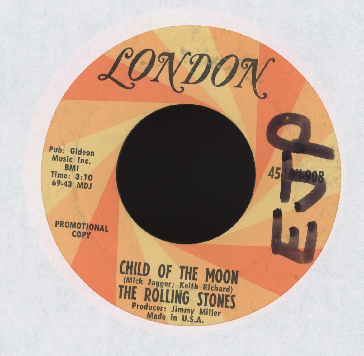 The Rolling Stones - Jumpin' Jack Flash on London Promo Rock 45