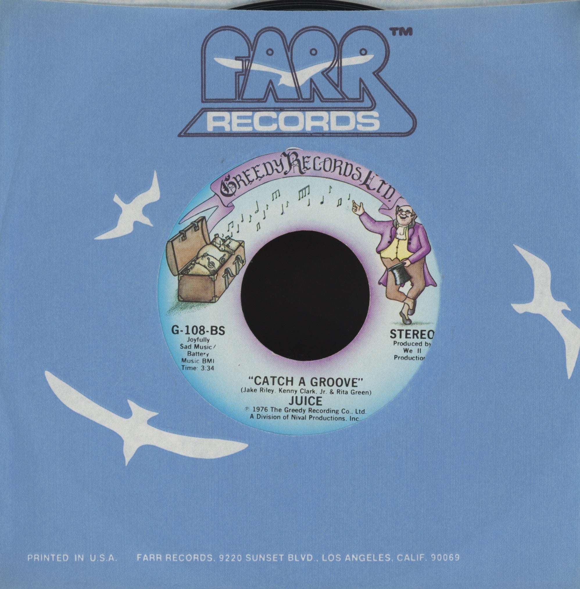 Juice - Catch A Groove on Greedy Funk 45