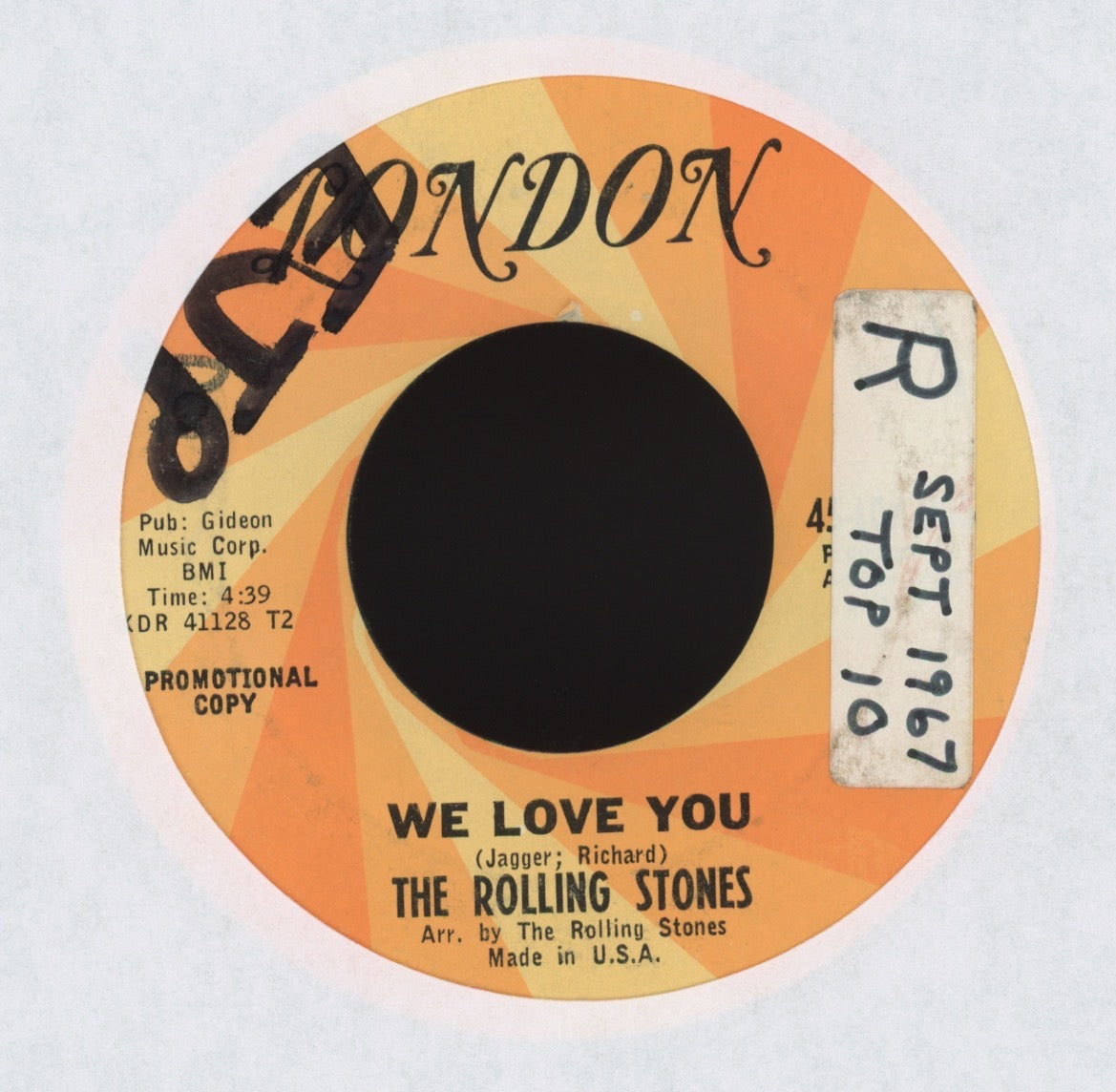 The Rolling Stones - Dandelion on London Promo Rock 45