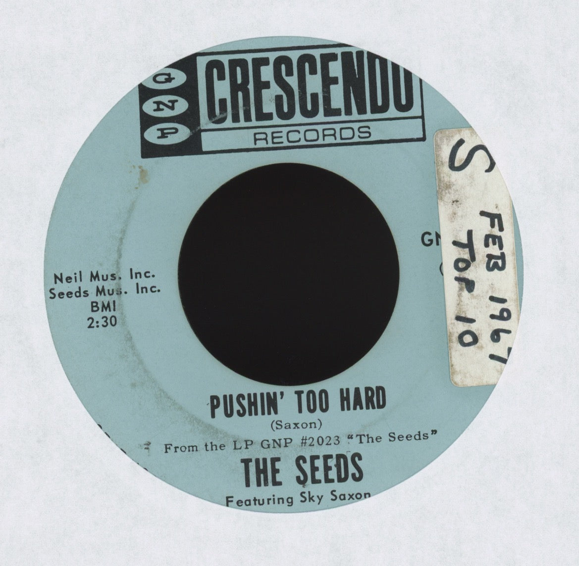The Seeds - Pushin' Too Hard on GNP Crescendo Garage 45