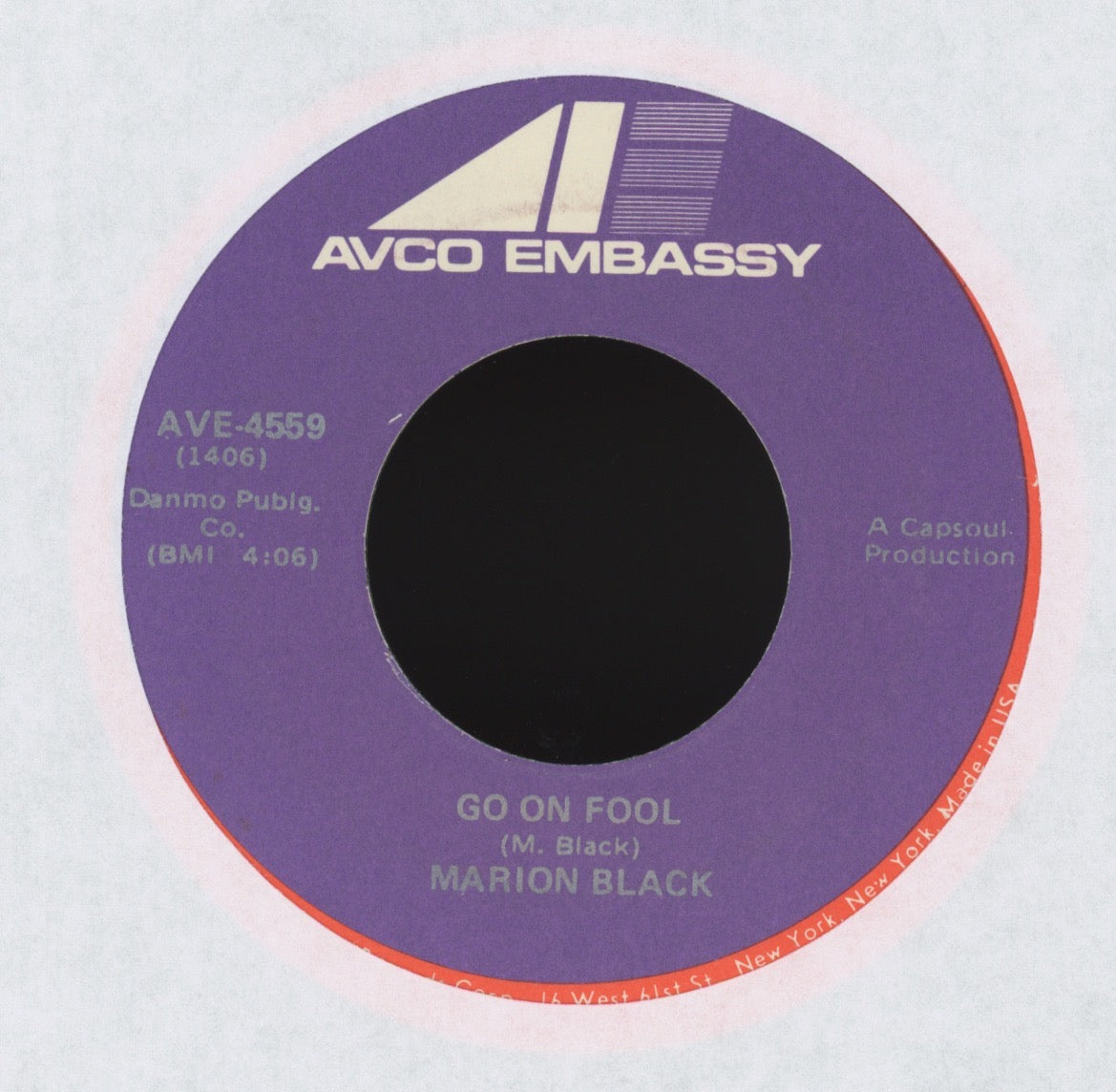 Marion Black - Who Knows on Avco Embassy Soul 45