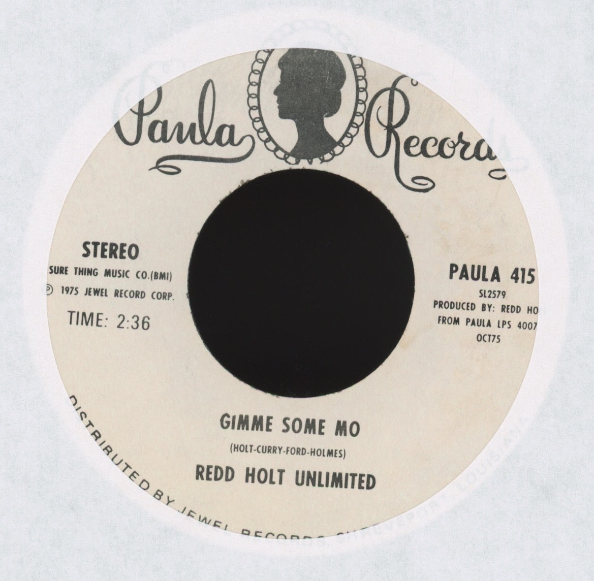 Redd Holt Unlimited - Gimme Some Mo on Paula Promo Funk 45
