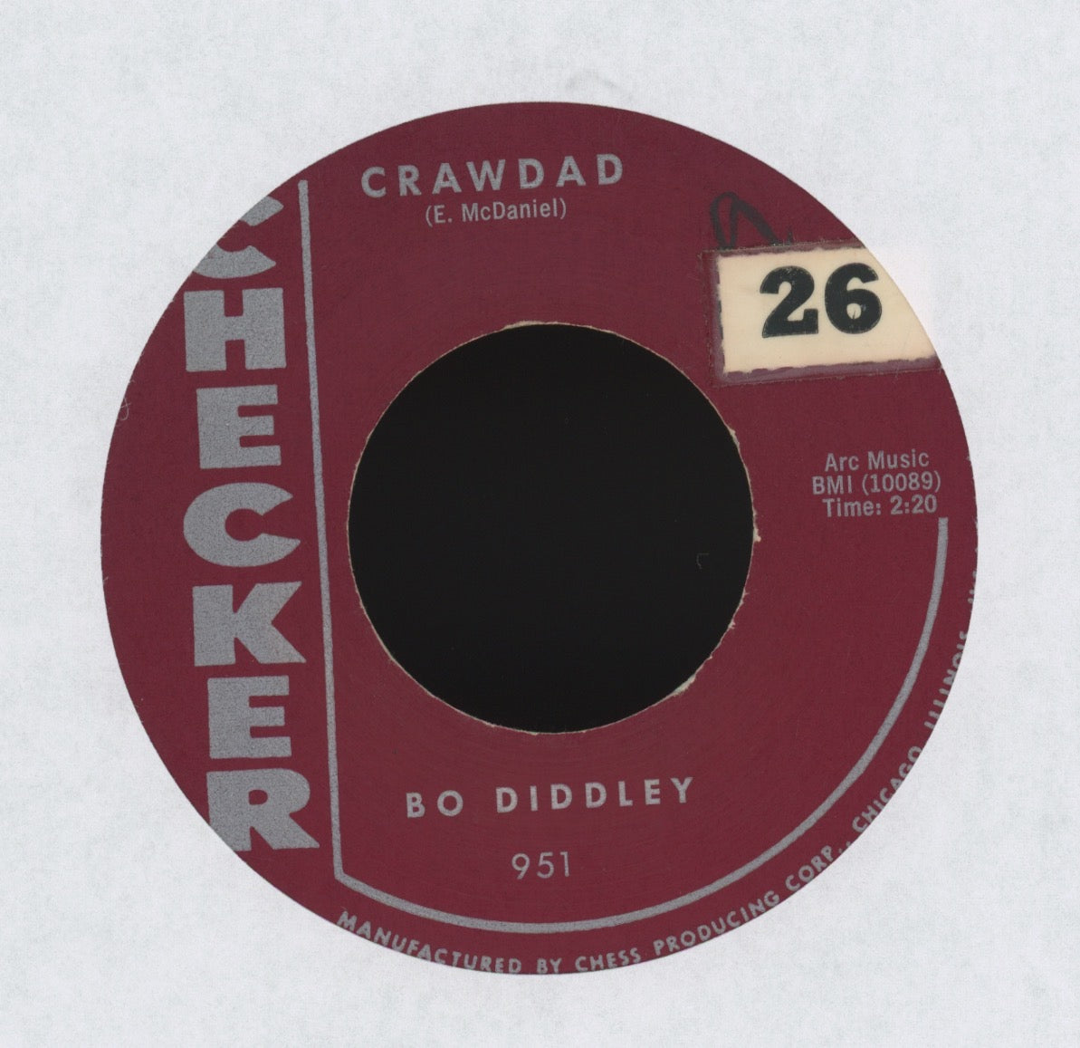 Bo Diddley - Walkin' And Talkin' / Crawdad on Checker R&B 45