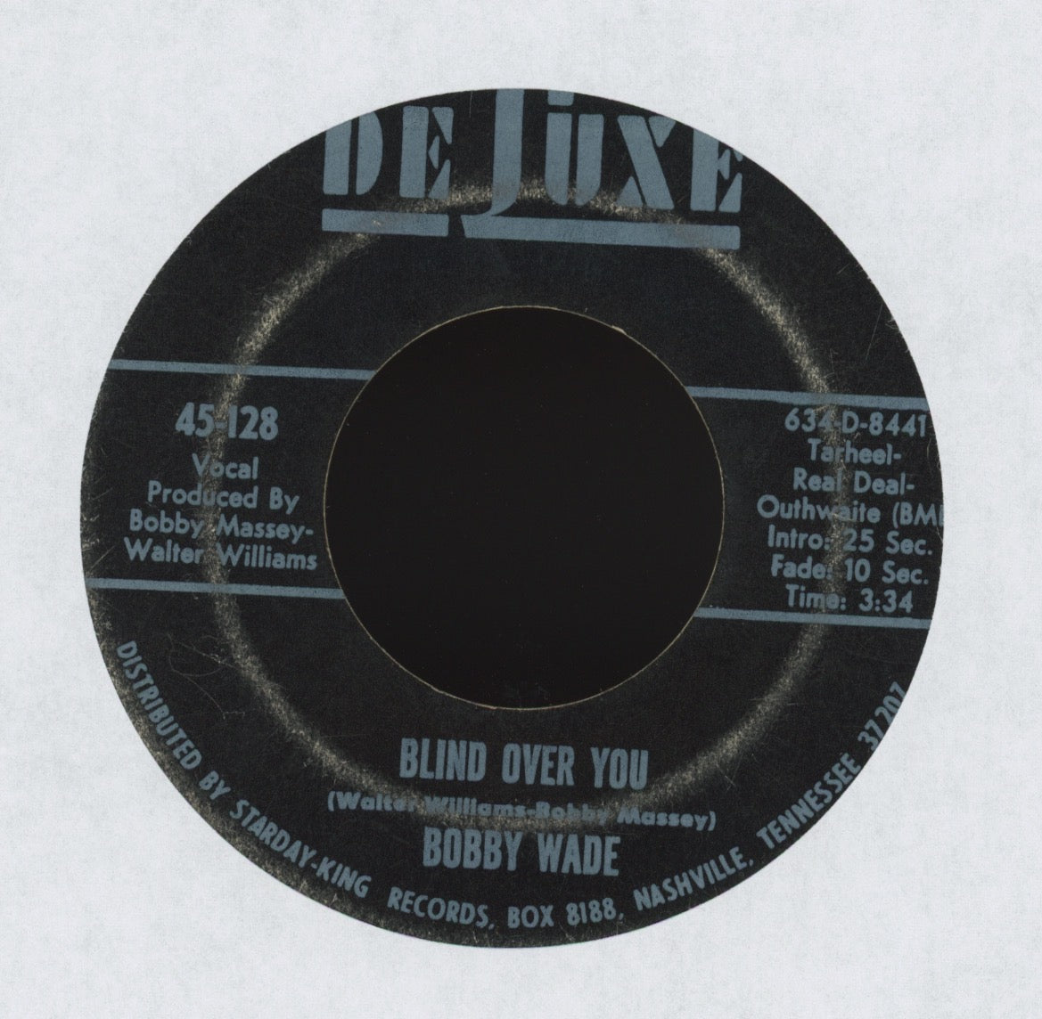 Bobby Wade - Blind Over You on DeLuxe Sweet Soul 45