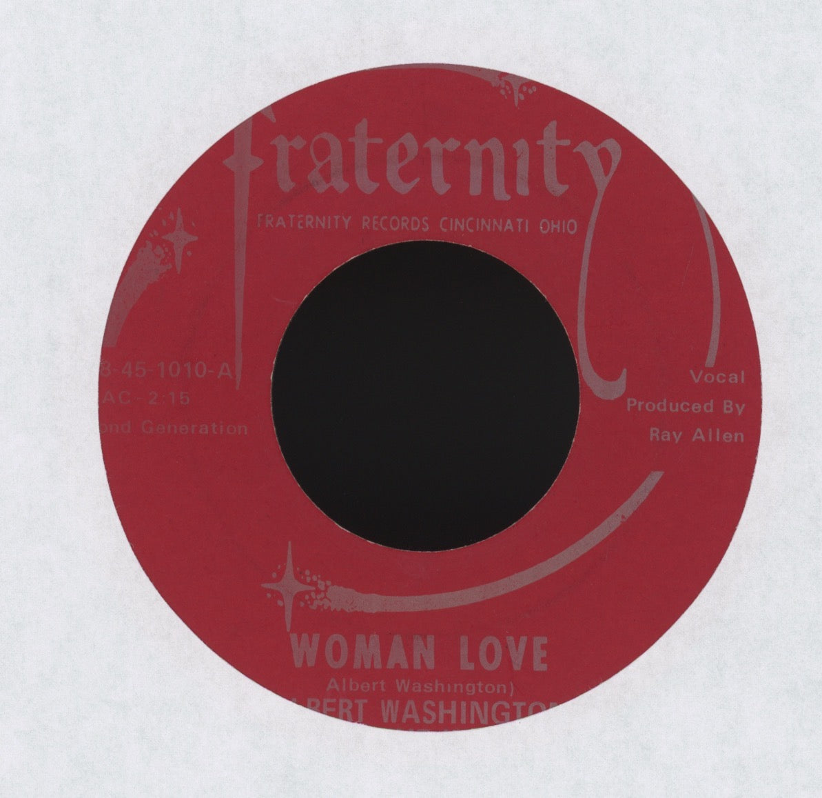 Albert Washington And The Kings - Bring It On Up on Fraternity R&B 45