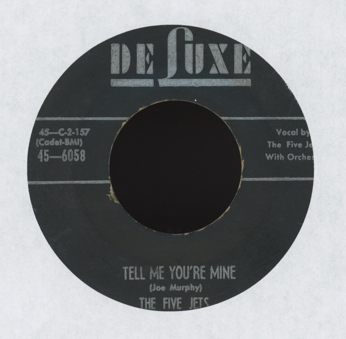 The Five Jets - Tell Me You're Mine on DeLuxe R&B Doo Wop 45