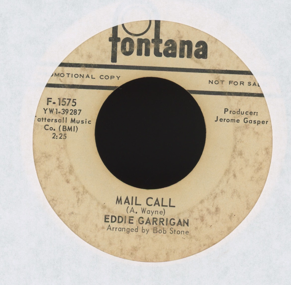 Eddie Garrigan - I Wish I Was on Fontana Promo Northern Soul 45