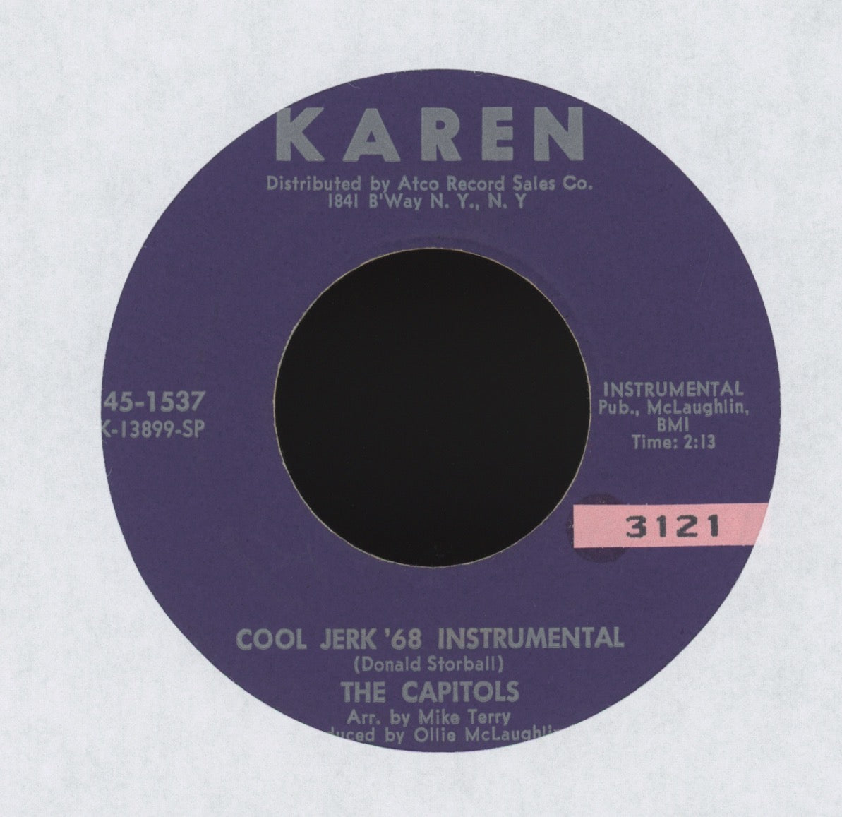 The Capitols - Afro-Twist / Cool Jerk '68 on Karen Soul Funk 45