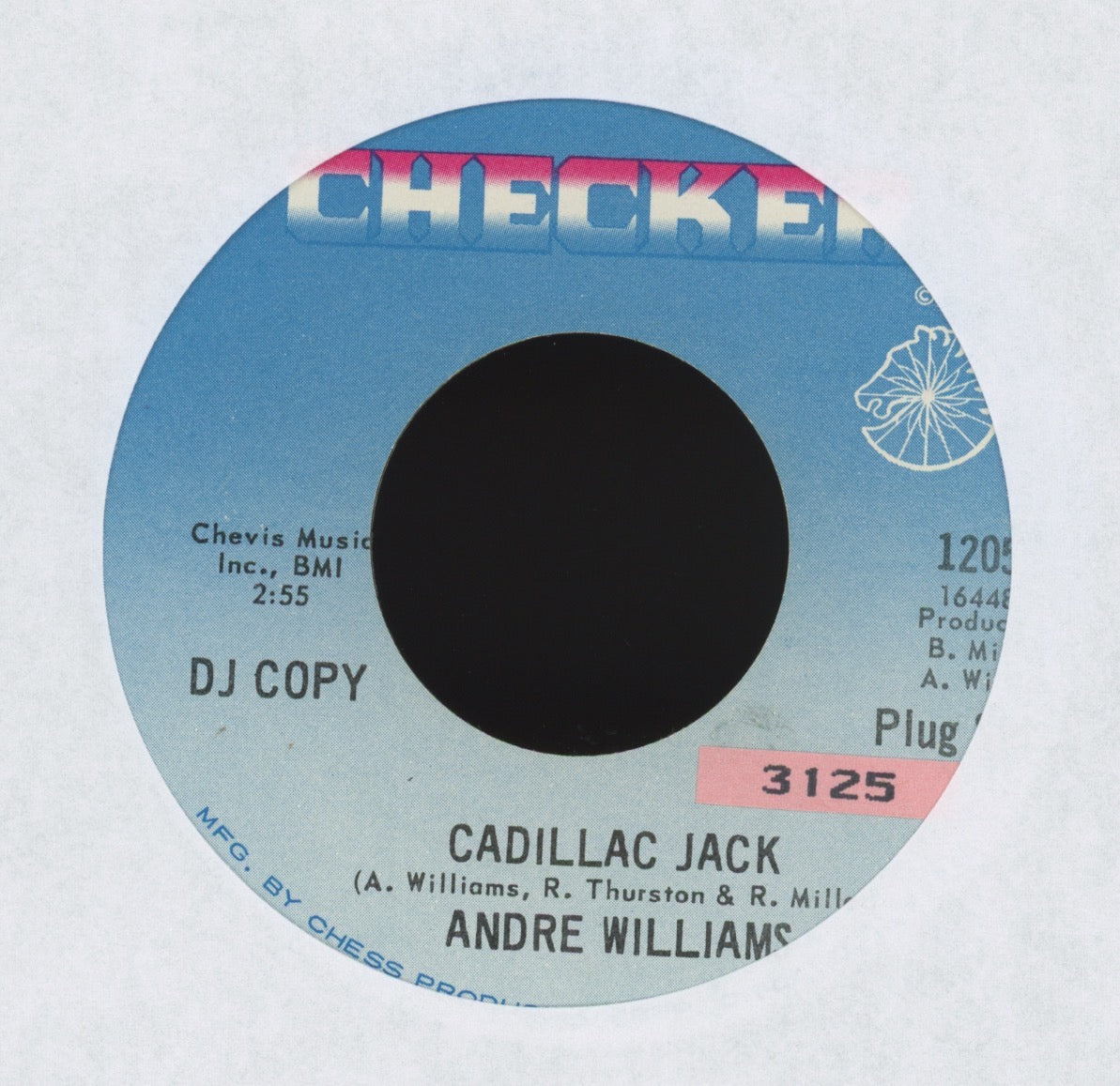 Andre Williams - Cadillac Jack on Checker Promo R&B 45