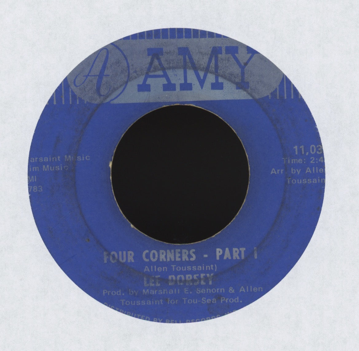 Lee Dorsey - Four Corners Part I & II on Amy Funk 45