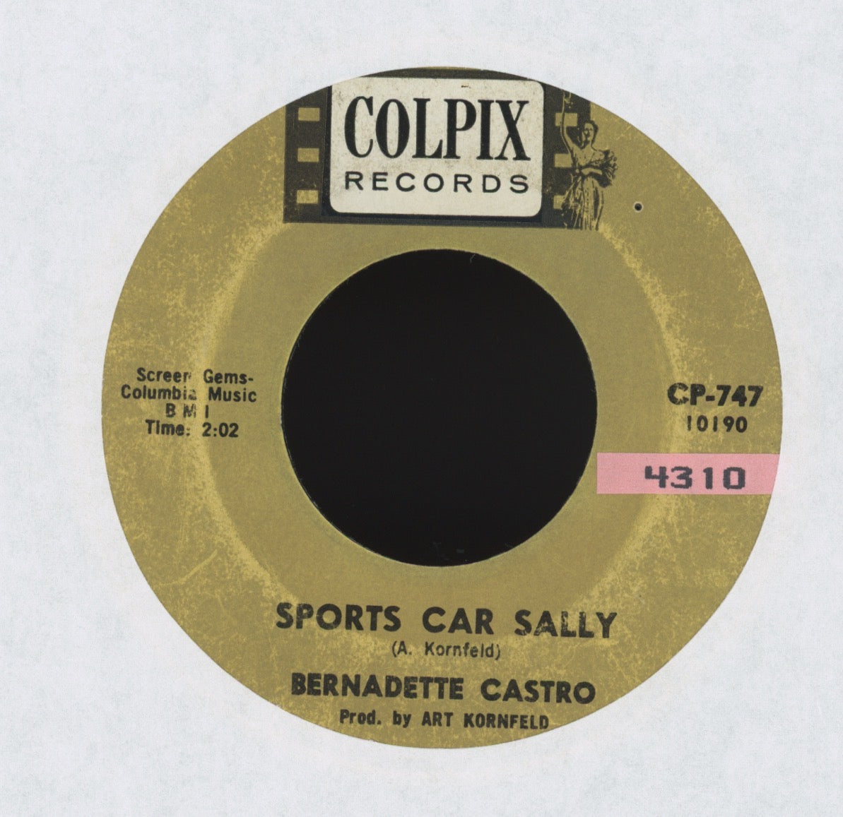 Bernadette Castro - His Lips Get In The Way on Colpix R&B Popcorn 45