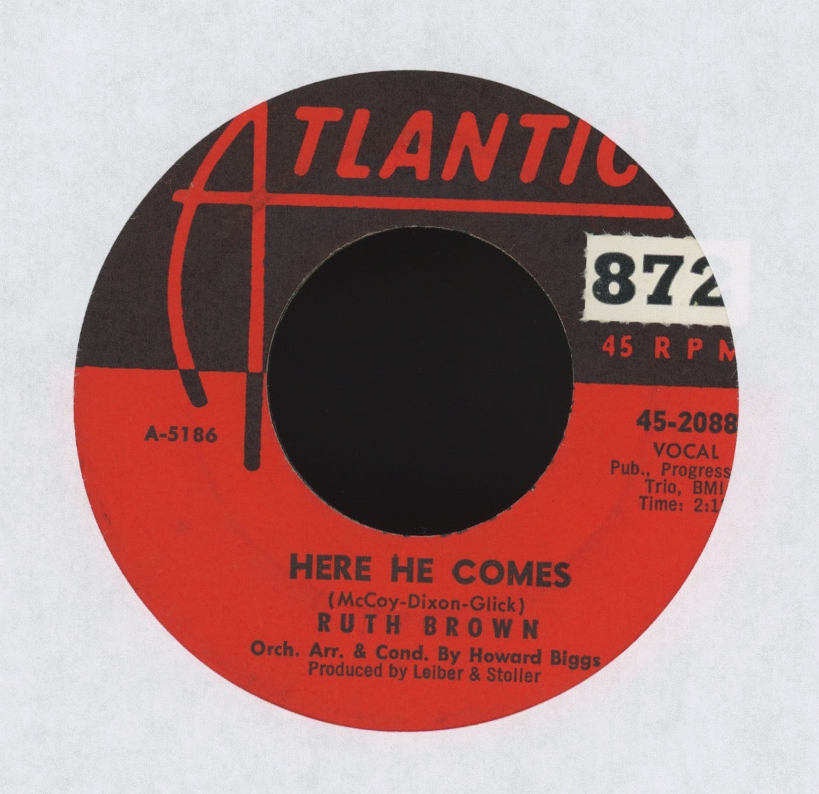 Ruth Brown - Here He Comes on Atlantic R&B 45