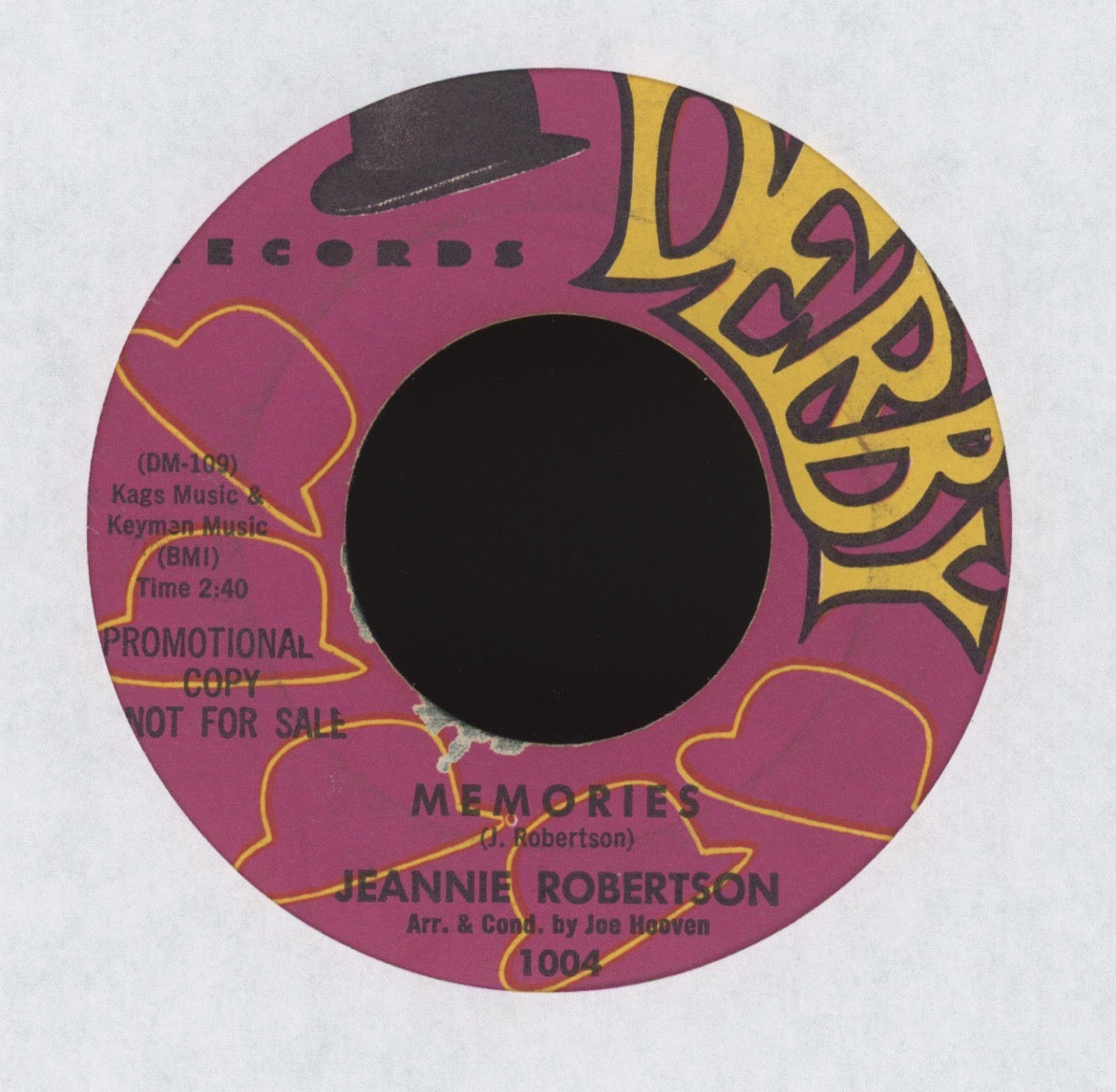 Jeannie Robertson - Memories on Derby Promo Northern Soul Popcorn 45