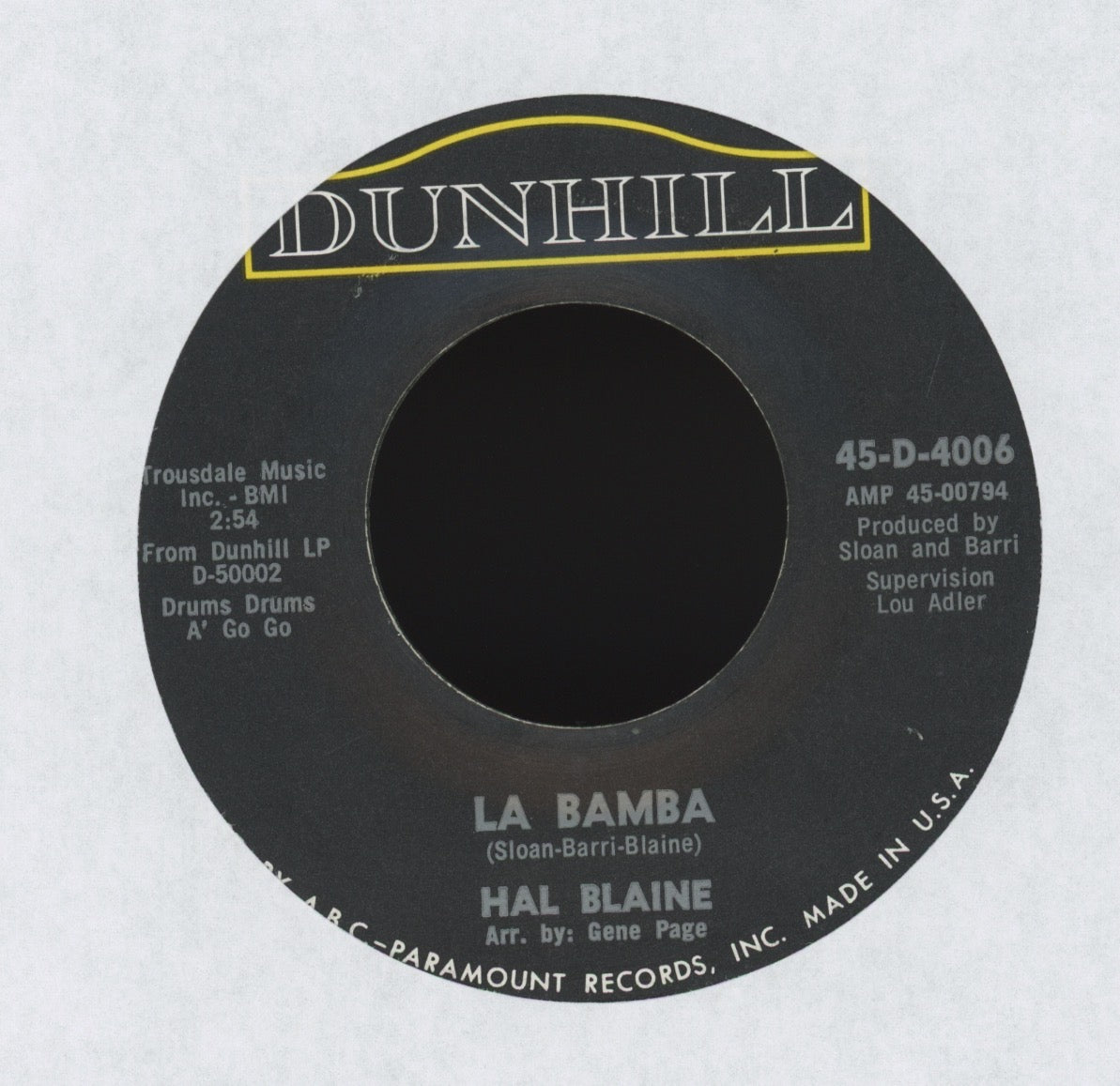 Hal Blaine - Topsy 65 on Dunhill Instro Mod Rocker 45