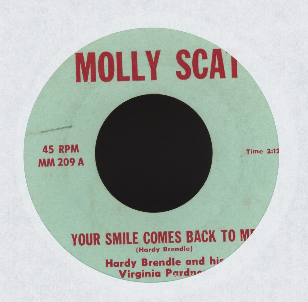 Hardy Brendle And His Virginia Pardners - Your Smile Comes Back To Me on Molly Scat Bluegrass 45