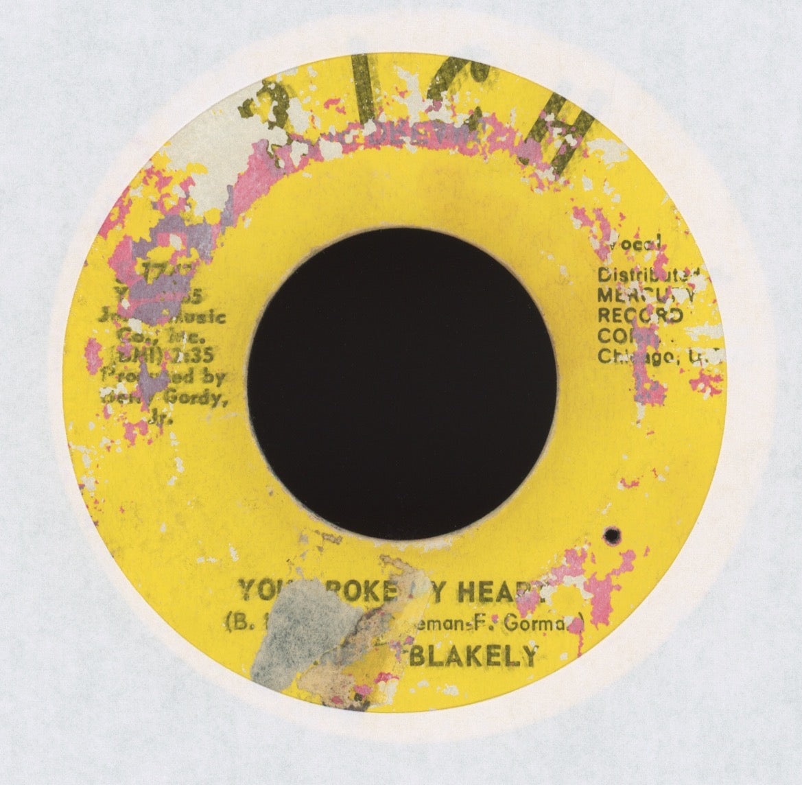 Cornell Blakely - You Broke My Heart on Rich Northern Soul 45