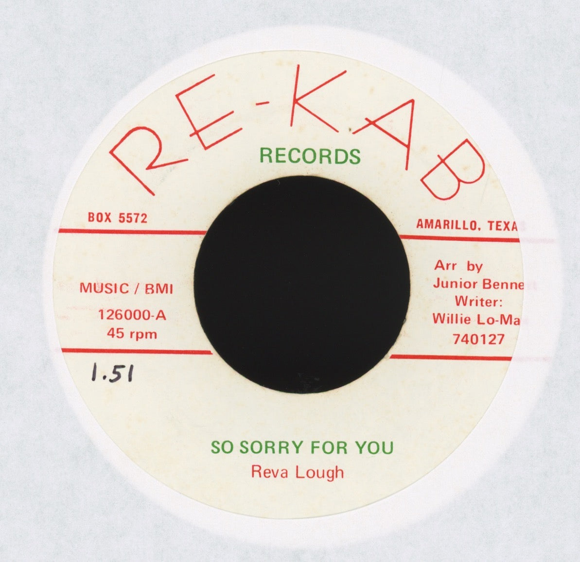 Reva Lough - So Sorry For You on Re-Kab Country Funk 45 Breaks