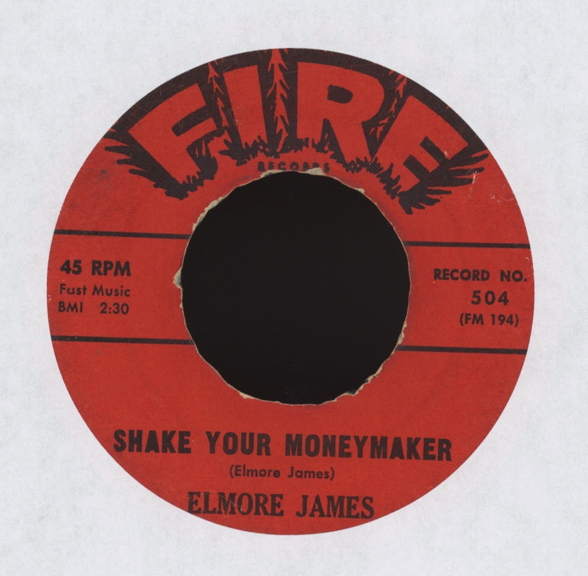 Elmore James - Shake Your Moneymaker on Fire R&B Blues Rocker 45