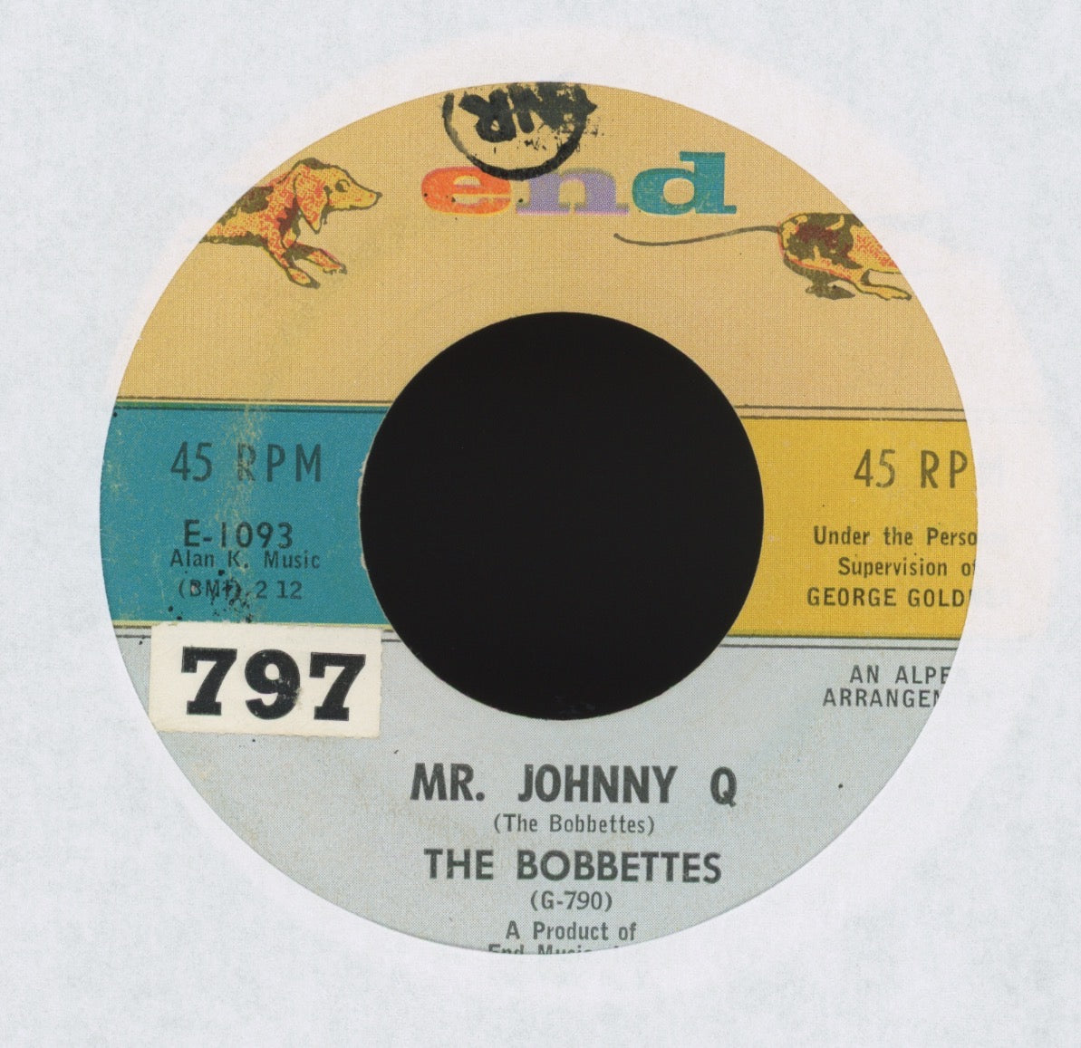 The Bobbettes - Mr. Johnny Q on End R&B Girl Group Popcorn 45