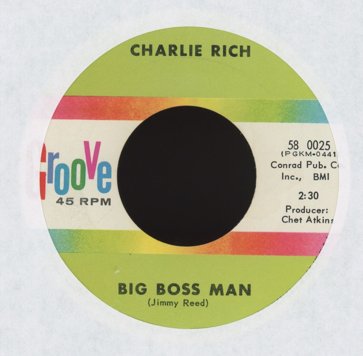 Charlie Rich - Let Me Go My Merry Way on Groove R&B Popcorn 45