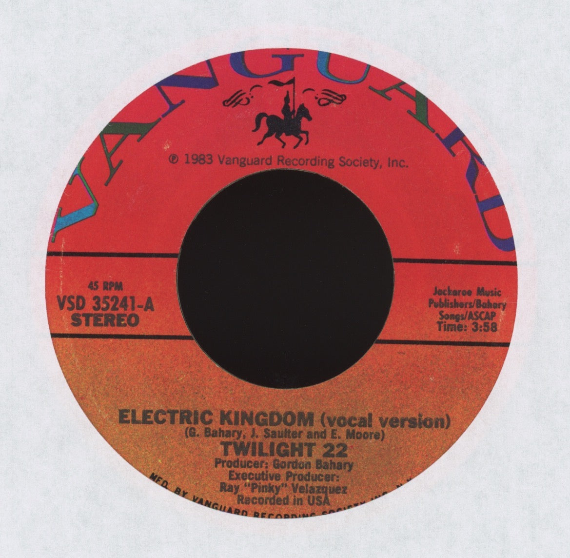 Twilight 22 - Electric Kingdom on Vanguard Electro Rap 45
