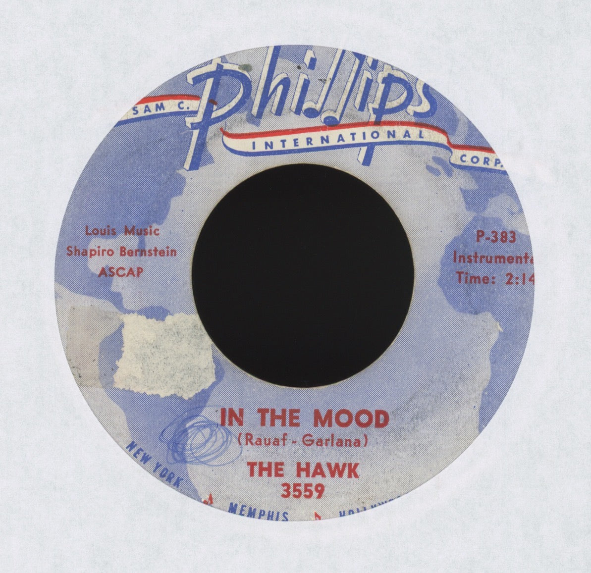 The Hawk - In The Mood on Phillips Instro Rockabilly 45 Jerry Lee Lewis