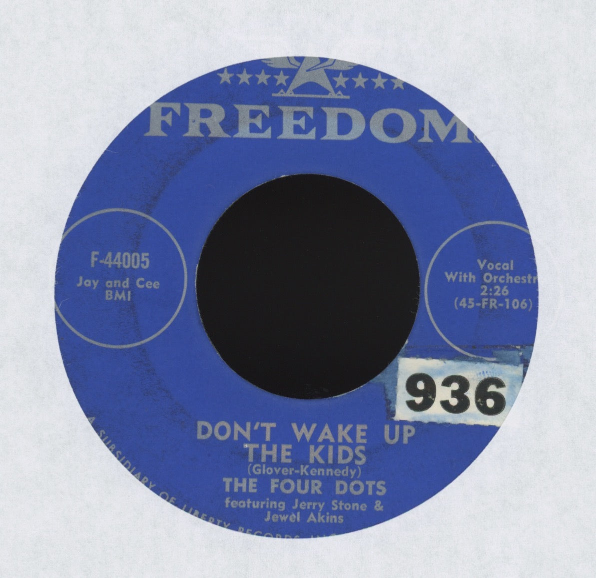 The Four Dots - Don't Wake Up The Kids on Freedom R&B Doo Wop 45