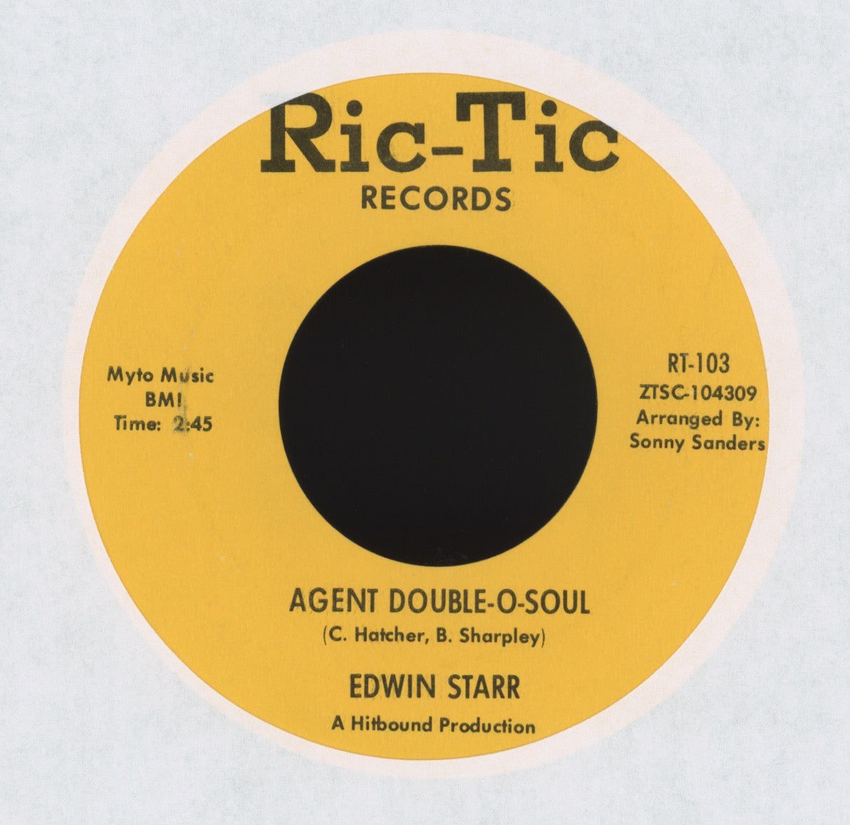Edwin Starr - Agent Double-O-Soul on Ric-Tic Northern Soul 45