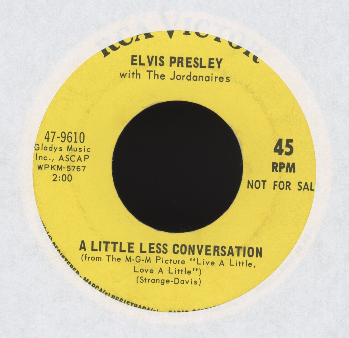 Elvis Presley - A Little Less Conversation on RCA Promo Mod Funk 45 Breaks