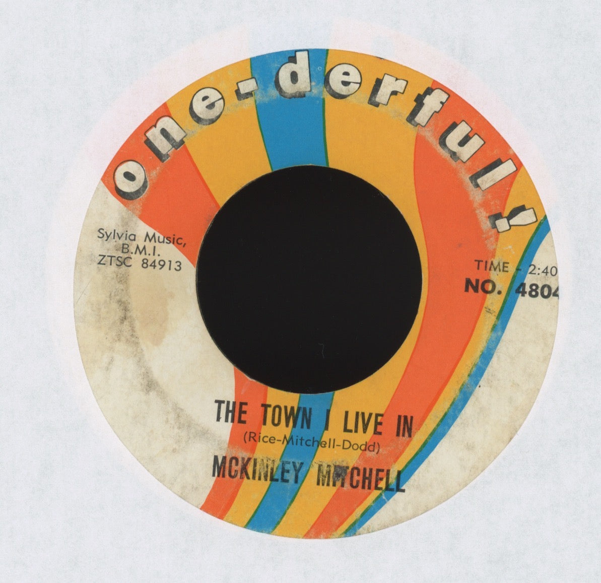 McKinley Mitchell - No Love Like My Love on One-derful R&B Popcorn 45