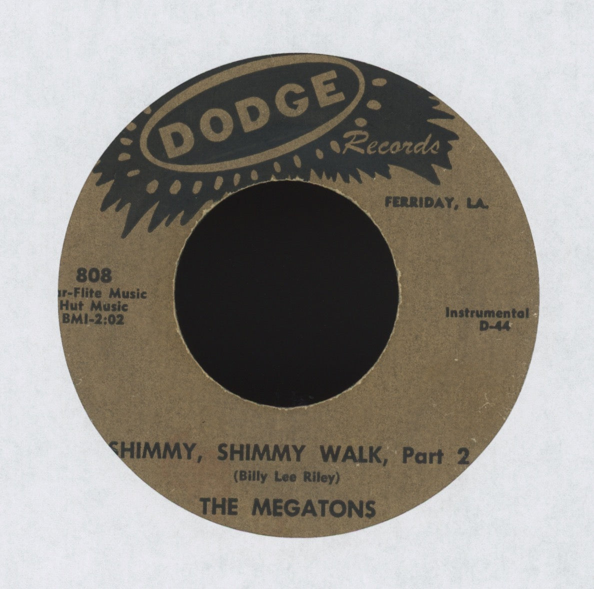 The Megatons - Shimmy, Shimmy Walk on Dodge R&B Mod Soul 45