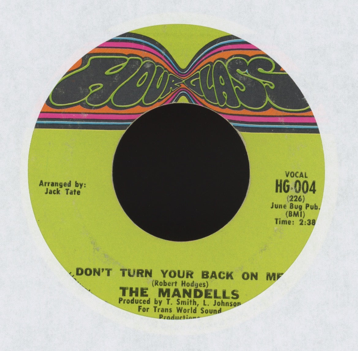 The Mandells - Don't Turn Your Back On Me on Hourglass Northern Soul 45
