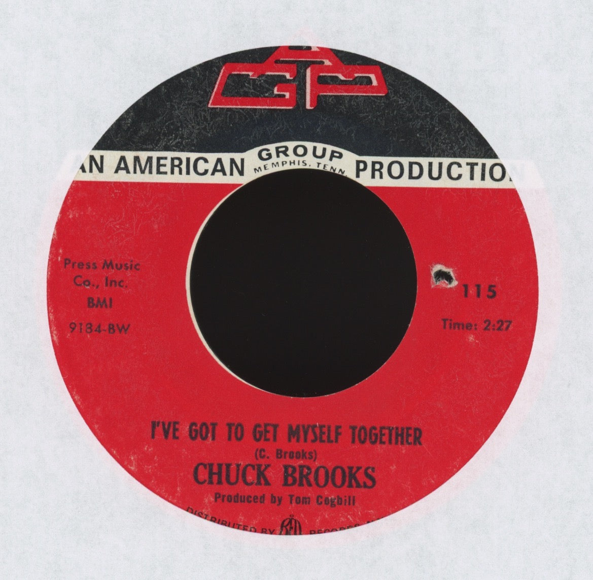 Chuck Brooks - I've Got To Get Myself Together on AGP Northern Soul 45
