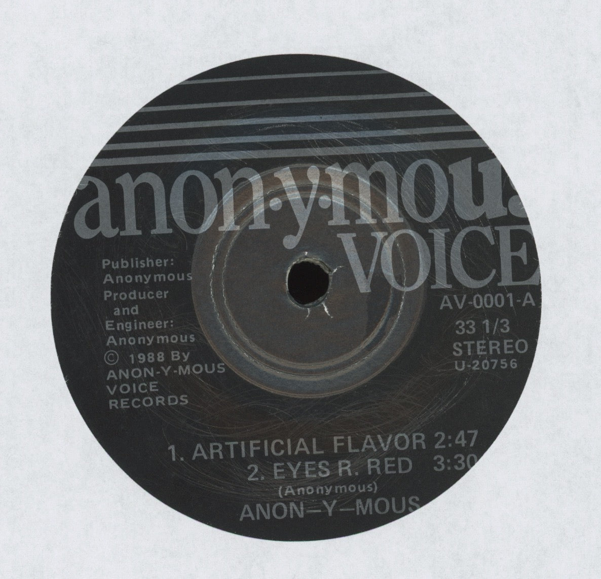 Anon-Y-Mous - Artificial Flavor Modern Soul Boogie 7" EP With Picture Sleeve
