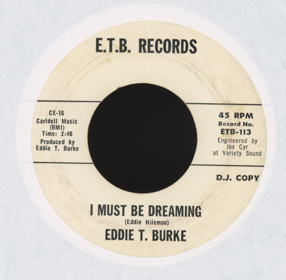 Eddie T. Burke - So Sad on E.T.B. Promo Garage Psych 45