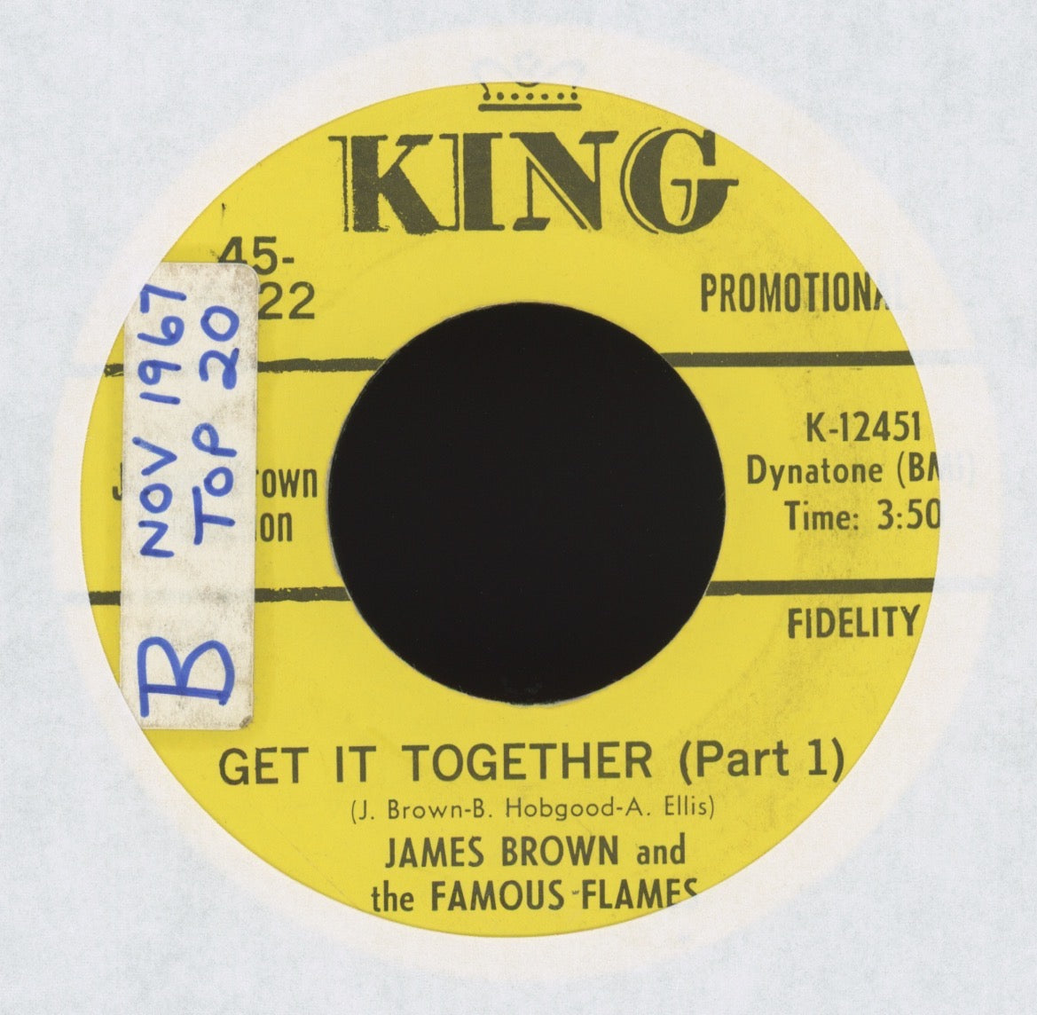 James Brown & The Famous Flames - Get It Together on King Promo Funk 45