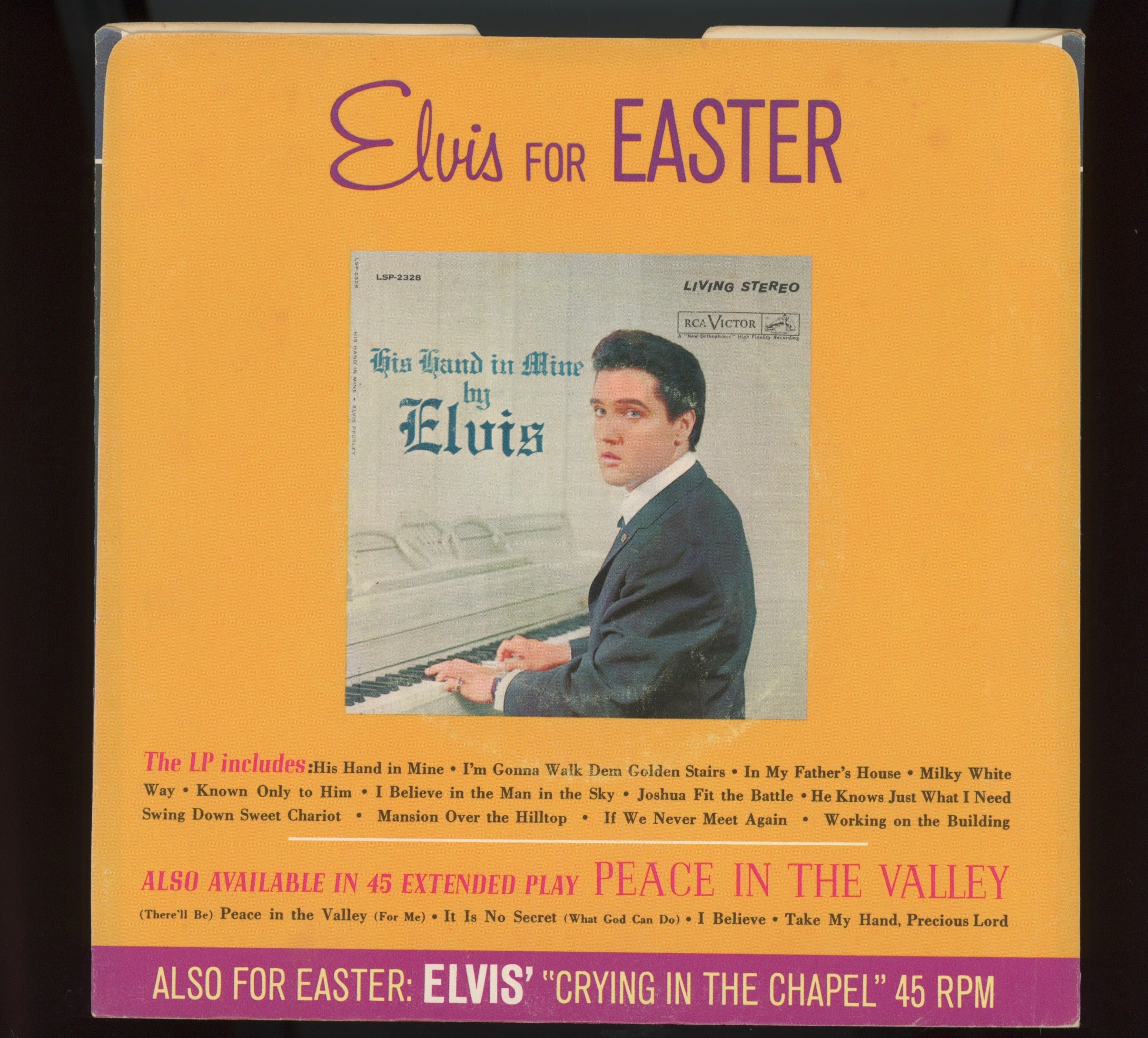 Elvis Presley & The Jordanaires - Joshua Fit The Battle on RCA 447-0651 Gold Standard 45 With Picture Sleeve