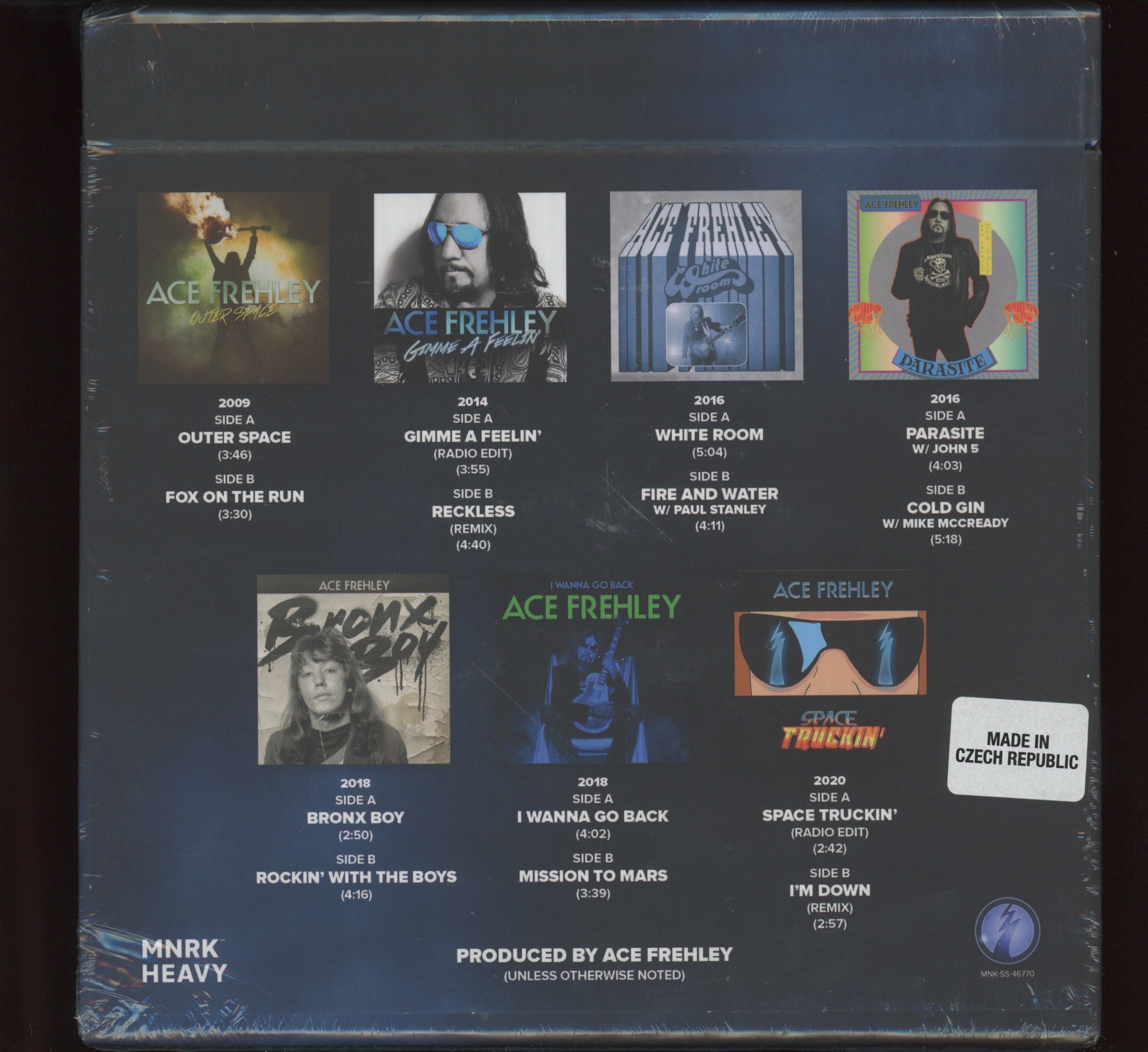 Ace Frehley - The 21st Century Singles Collection on MNRK Heavy Colored Vinyl 7" 45 RPM Box Set Sealed