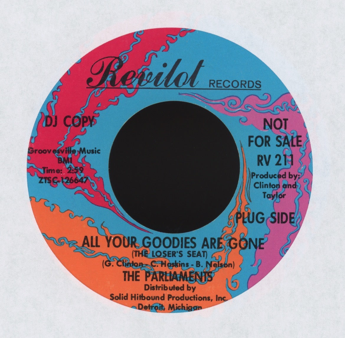 The Parliaments - All Your Goodies Are Gone (The Loser's Seat) on Revilot Promo Northern Soul 45