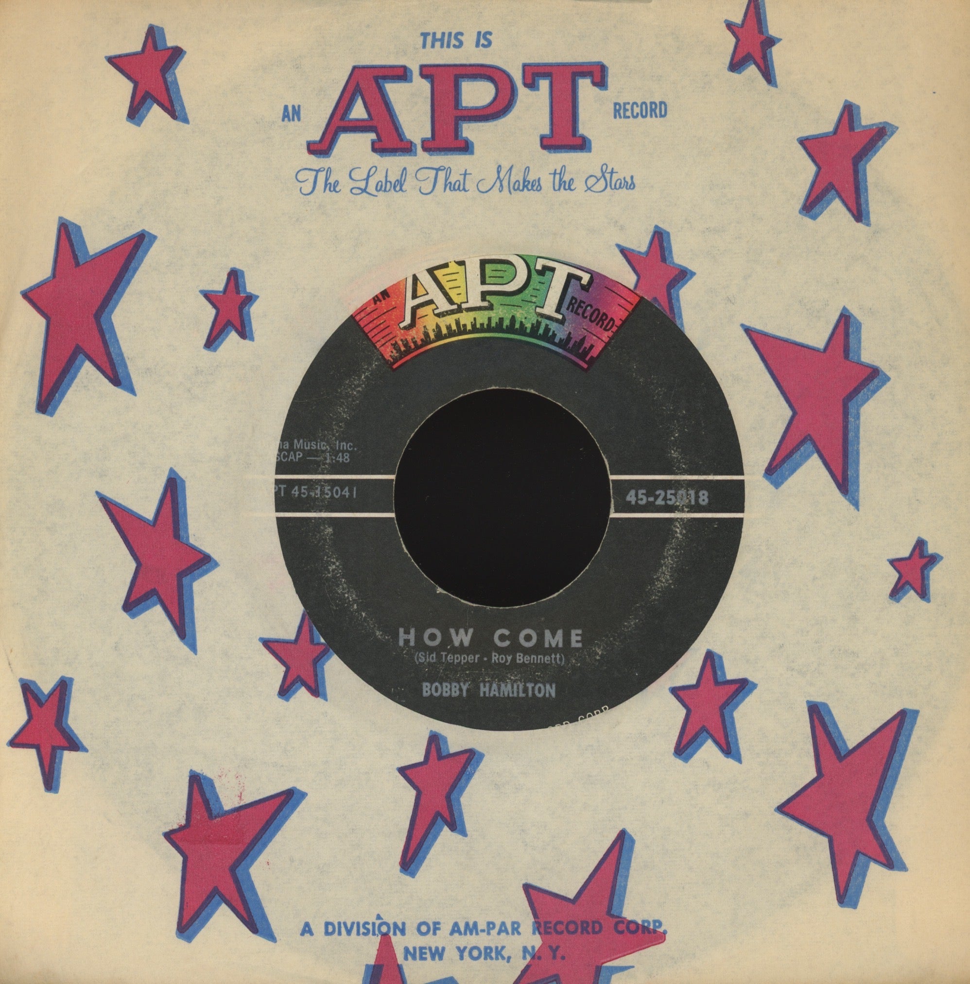 Bobby Hamilton - How Come on APT R&B Popcorn 45