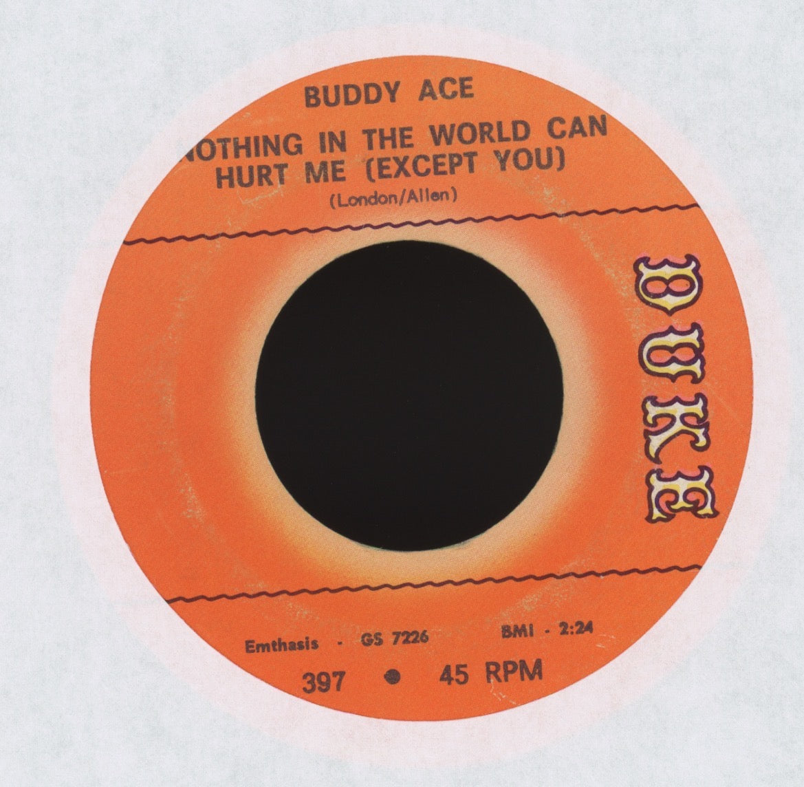 Buddy Ace - It's Gonna Be Me on Duke Northern Soul 45
