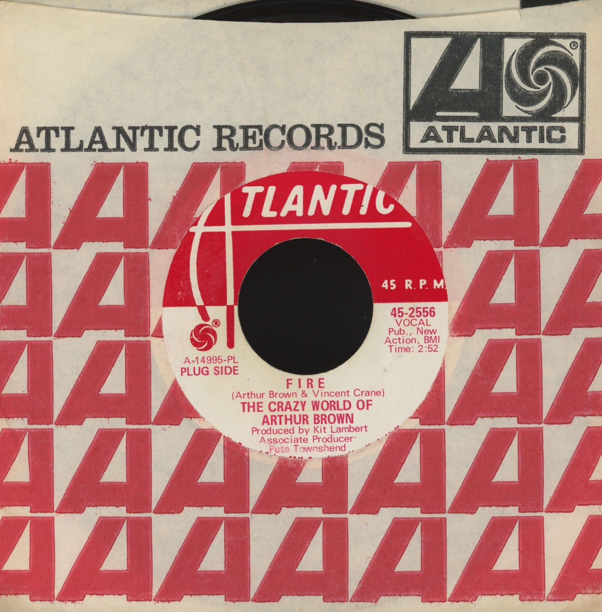 The Crazy World Of Arthur Brown - Fire on Atlantic Promo Rock 45