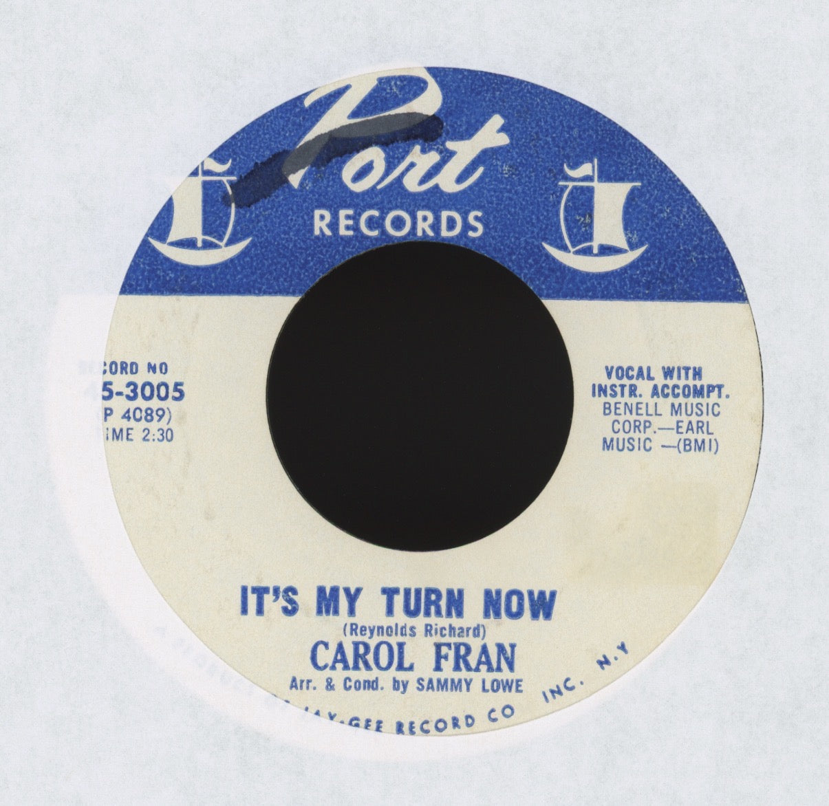 Carol Fran - You Can't Stop Me on Port Northern Soul 45