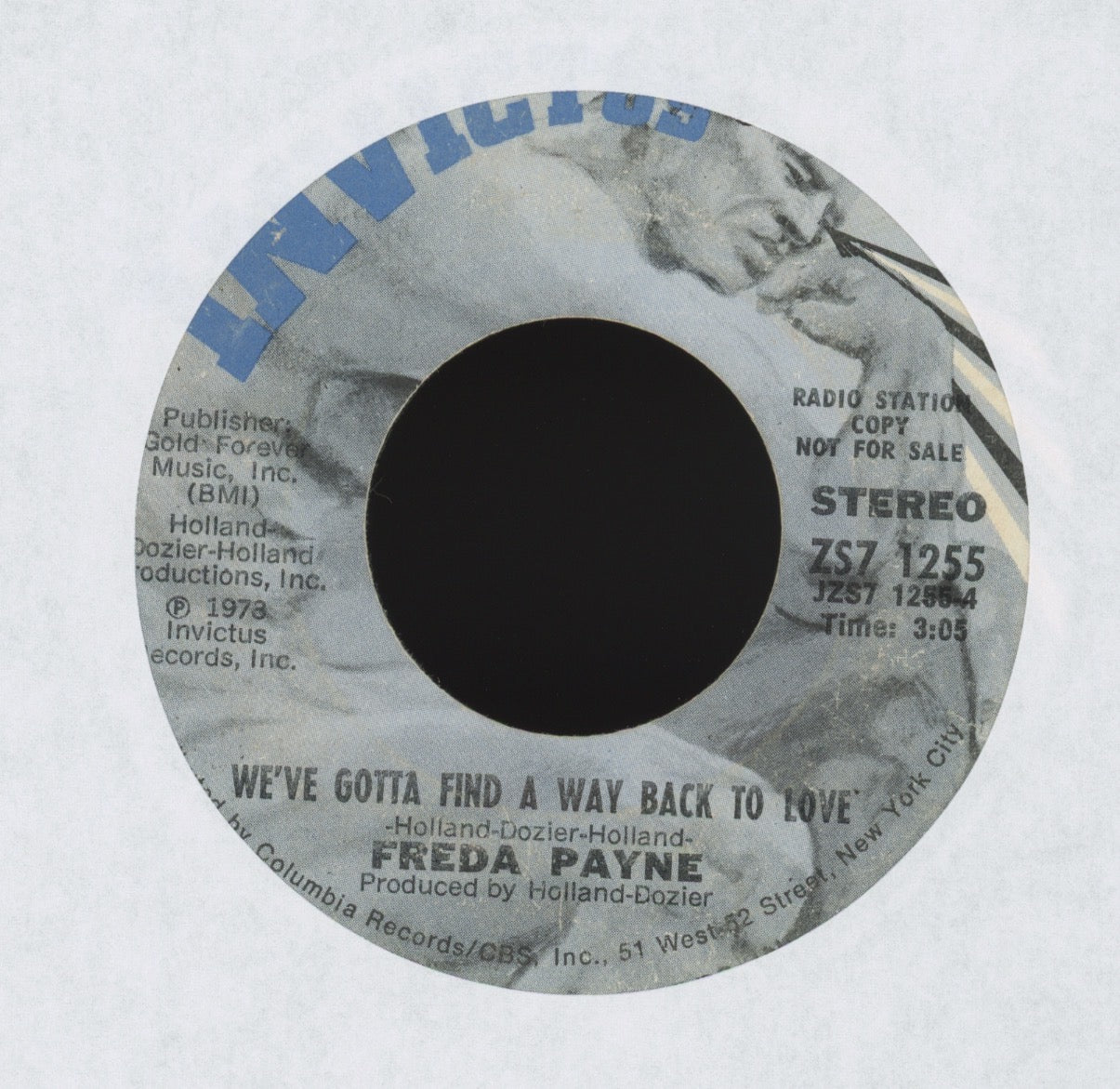 Freda Payne - Two Wrongs Don't Make A Right on Invictus Promo 70s Soul 45