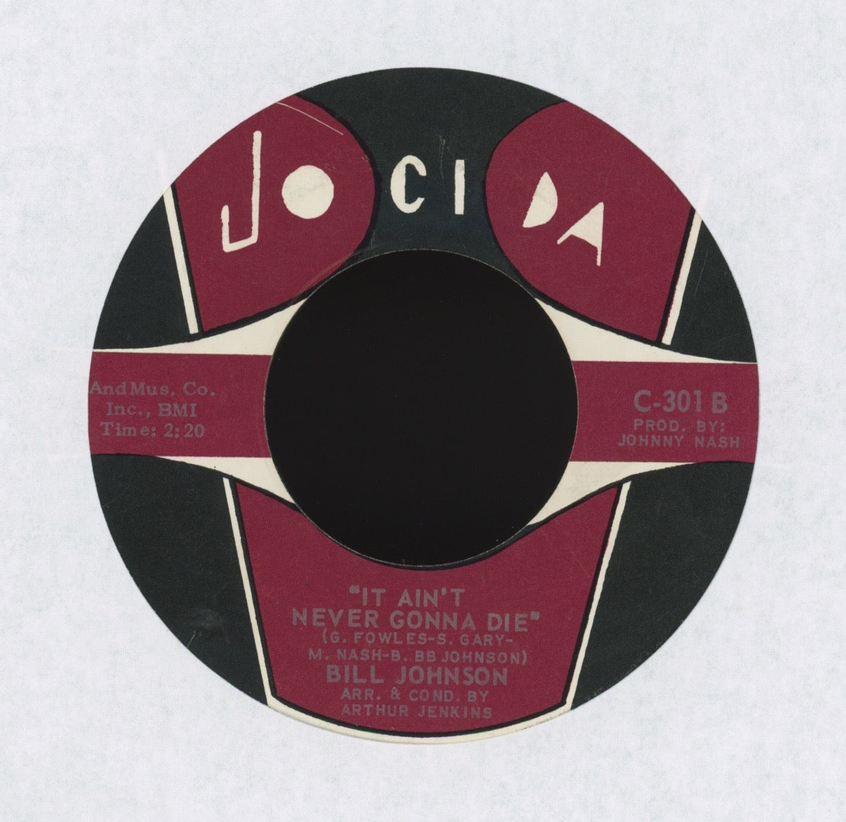 Bill Johnson - You Got Soul on Jocinda Northern Soul 45