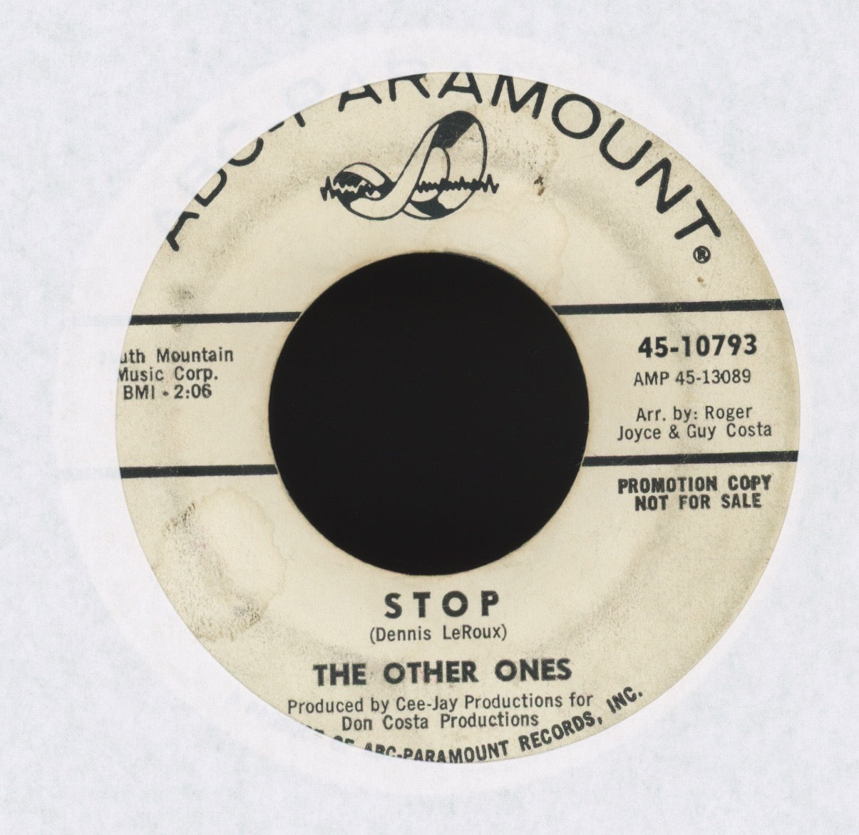 The Other Ones - Stop on ABC Paramount Promo Northern Soul 45