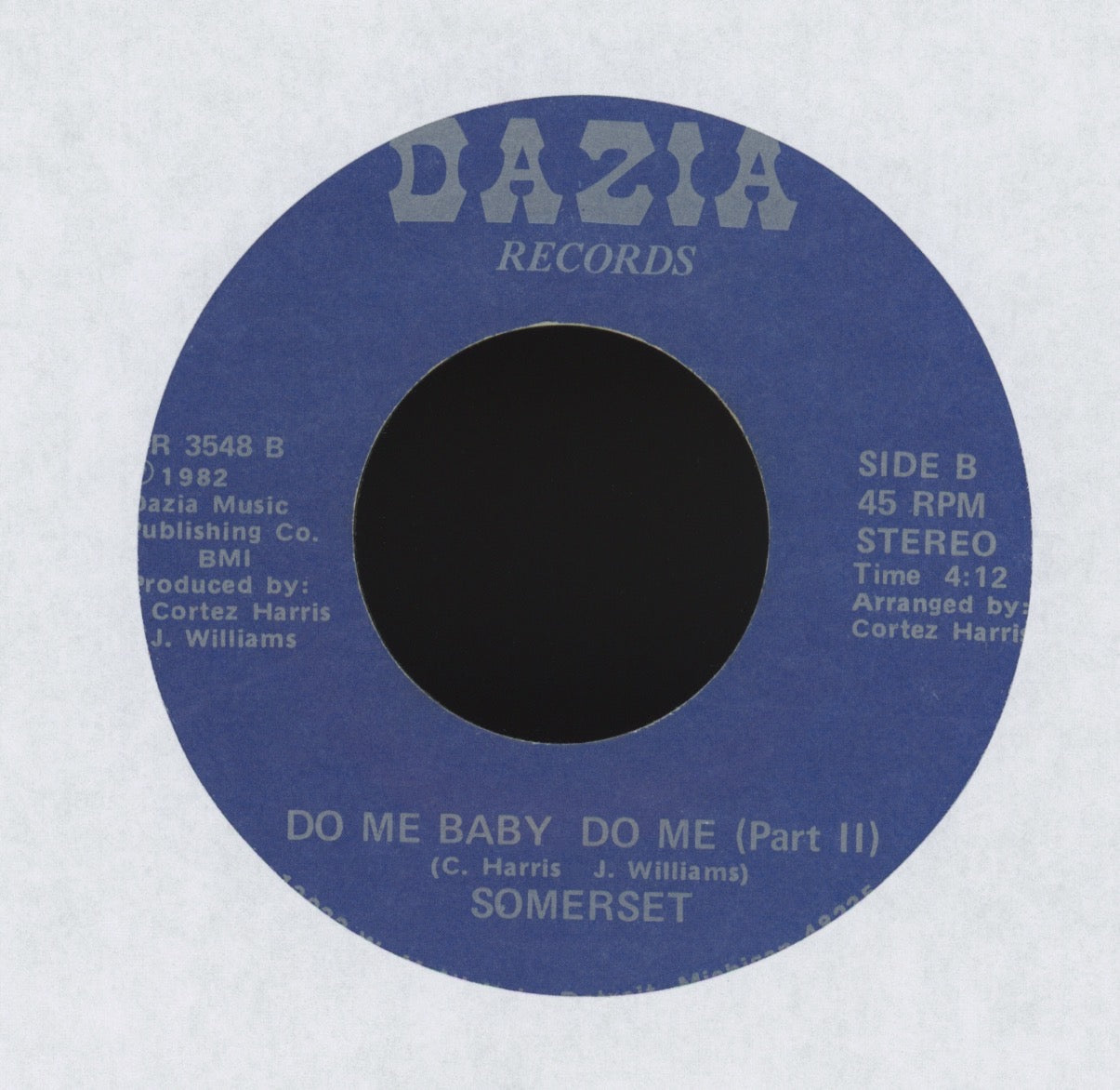 Somerset - Do Me Baby, Do Me on Dazia Modern Soul Boogie 45