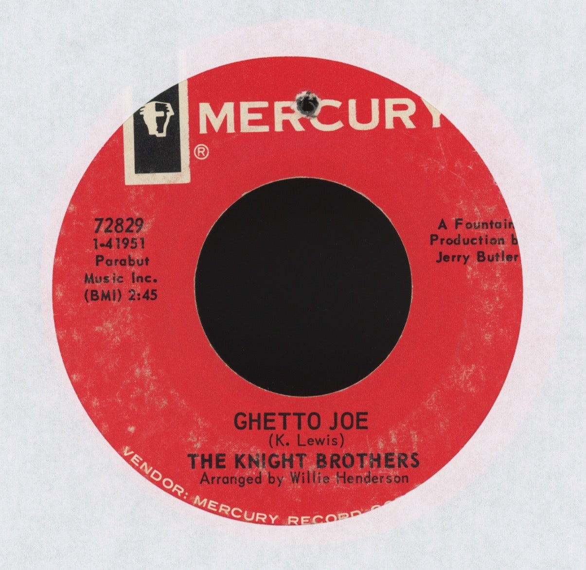 Knight Brothers - Ghetto Joe on Mercury Northern Soul 45