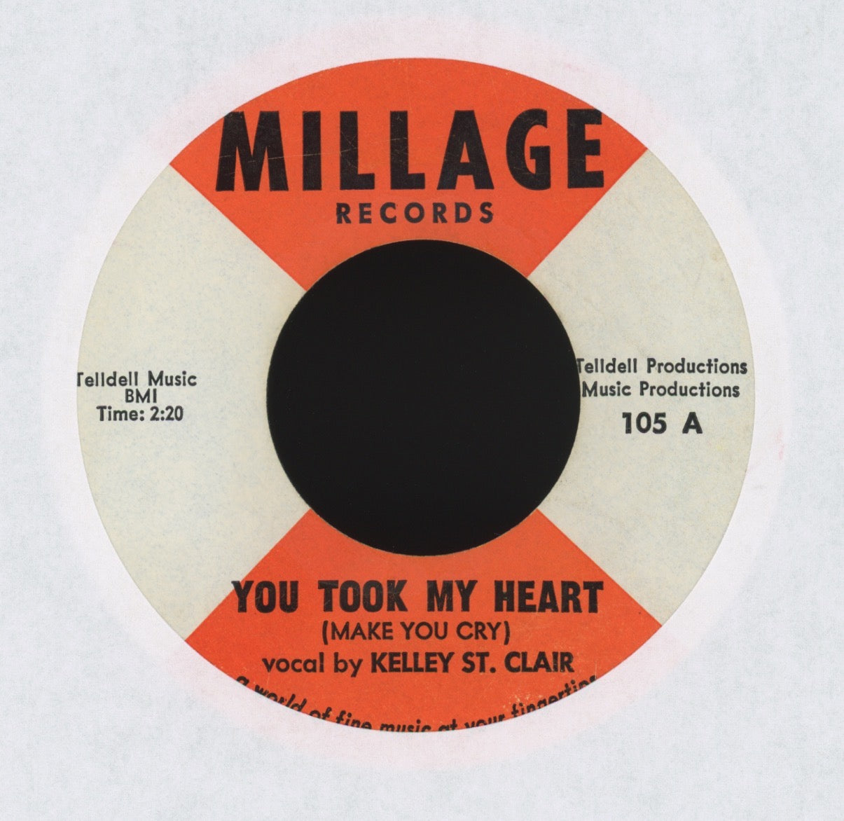 Kelly St. Clair - You Took My Heart (Make You Cry) on Millage Northern Soul 45